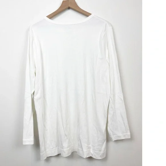 Duluth Trading Company Longtail Classic White Long Sleeve Crew Neck Shirt NWT - Picture 6 of 10